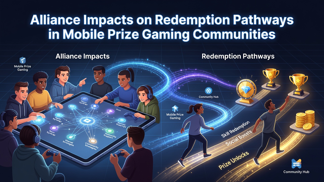 Players forming alliances in mobile prize gaming apps to share resources and improve redemption outcomes