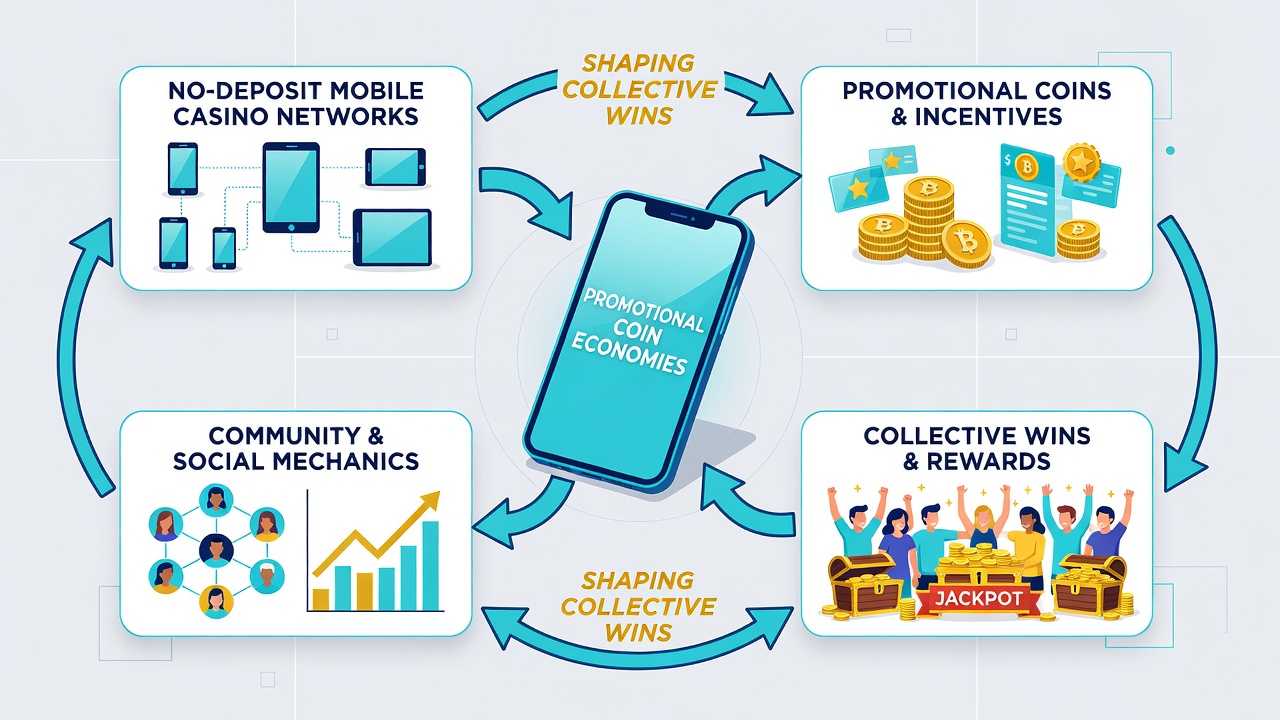 Mobile screen displaying alliance coin pools and collective win notifications in a no-deposit casino app