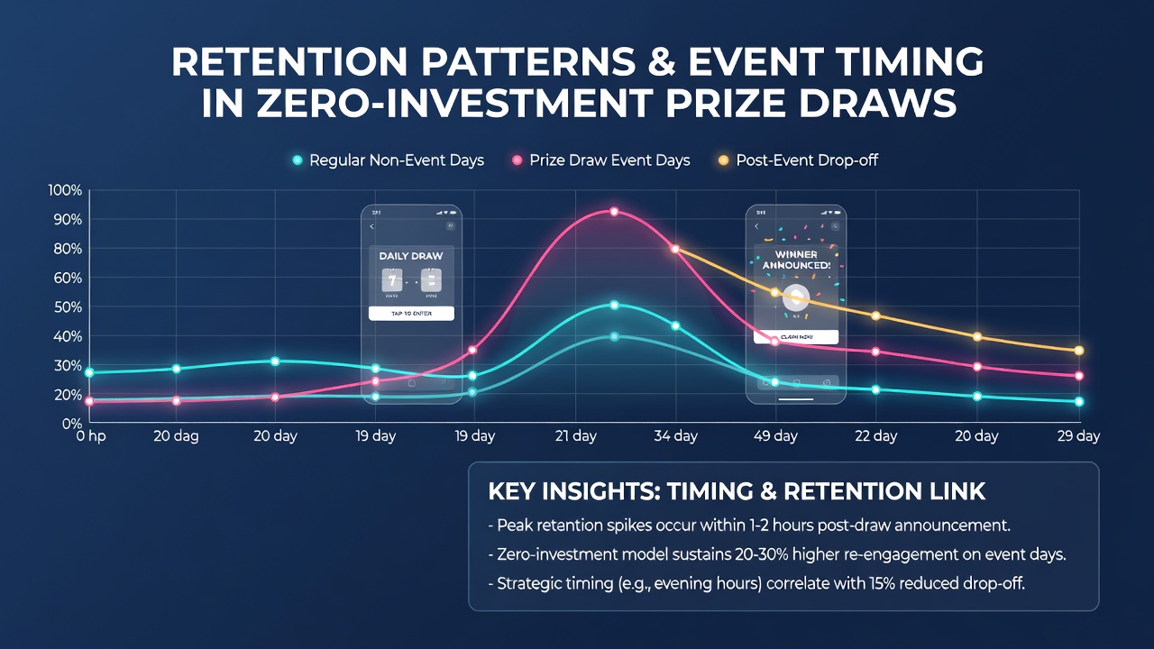 Detailed view of reel mechanics and coin incentive timing patterns within zero-investment prize draw applications